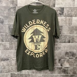 Disney Pixar Wilderness Explorer T-shirt Size Large Olive Green